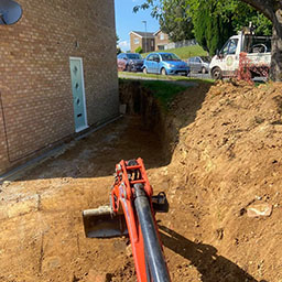 digger in ground